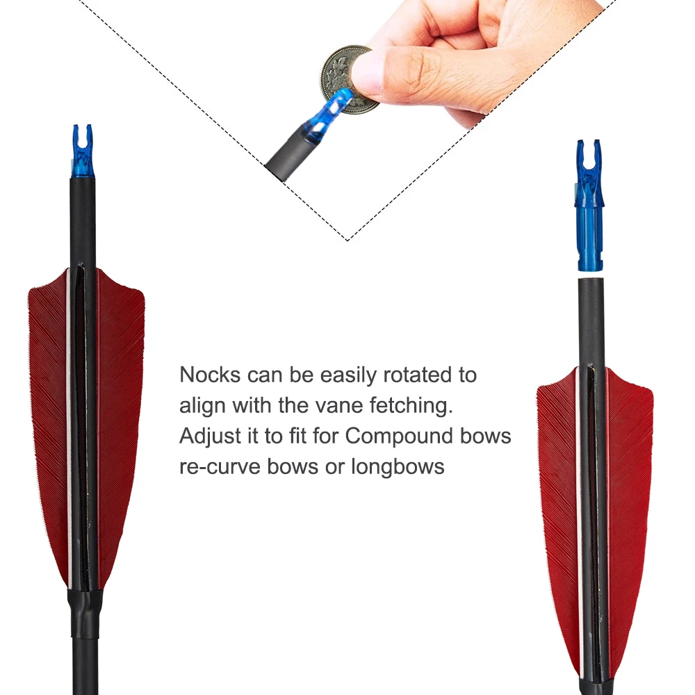6/12pcs Bow Arrows  Archery Arrow 4 inch Feather Carbon Arrow 31.5inch ID 6.2mm for  Shooting Sport Detachable Arrow