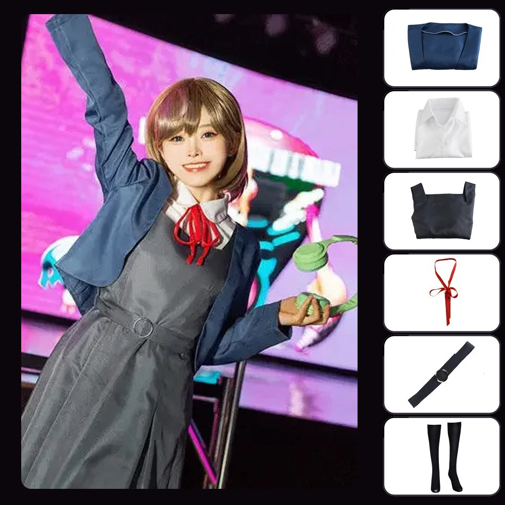 

School Idol JK Uniform Full Set Cosplay Anime Inspired Costume for Girls Carnival Party Dress-Up Shibuya Style Outfit