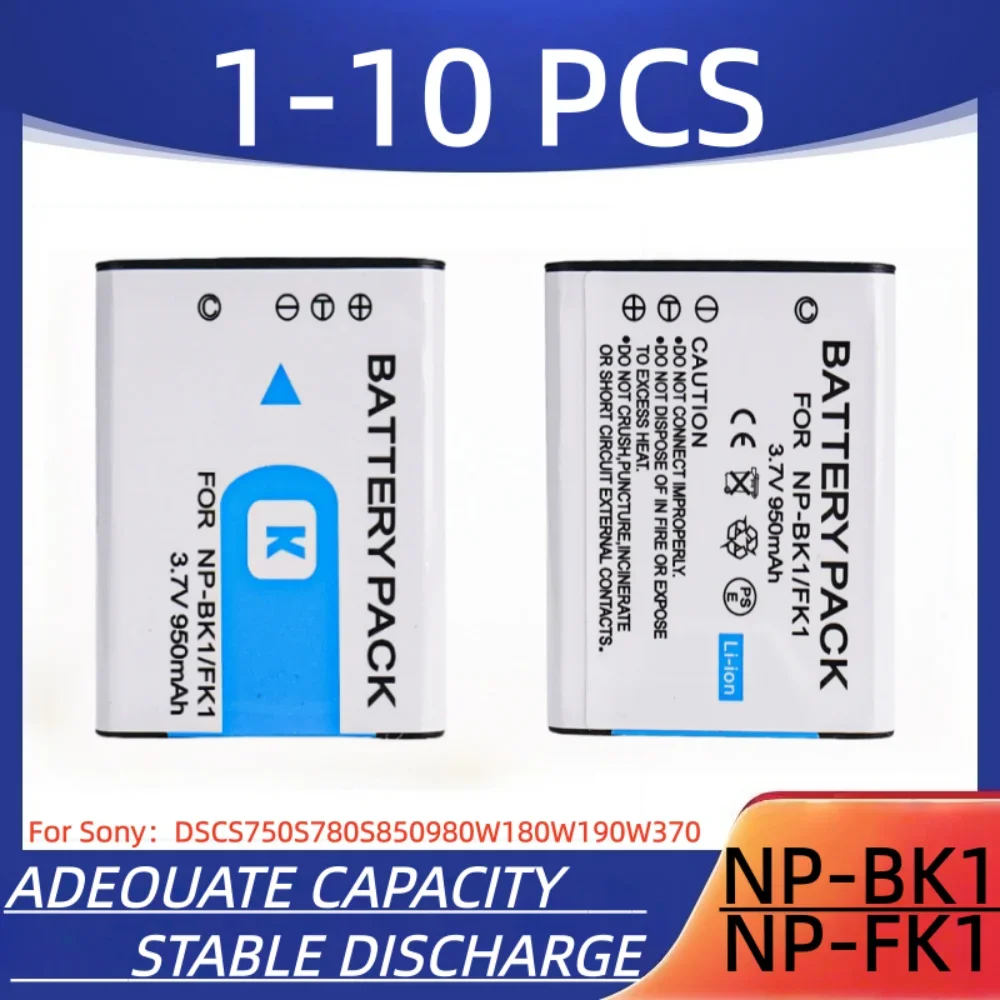 NP-BK1&FK1 digital camera battery 950mAh NP-BK1&FK1 rechargeable battery, suitable for Sony S750 S780 S950 S980 W190 W370 W180