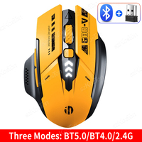2.4G Wireless Bluetooth Silent Mouse Five-level DPI Adjustable Three-mode Mouse Suitable for Pc Gamer Office Computer Laptop