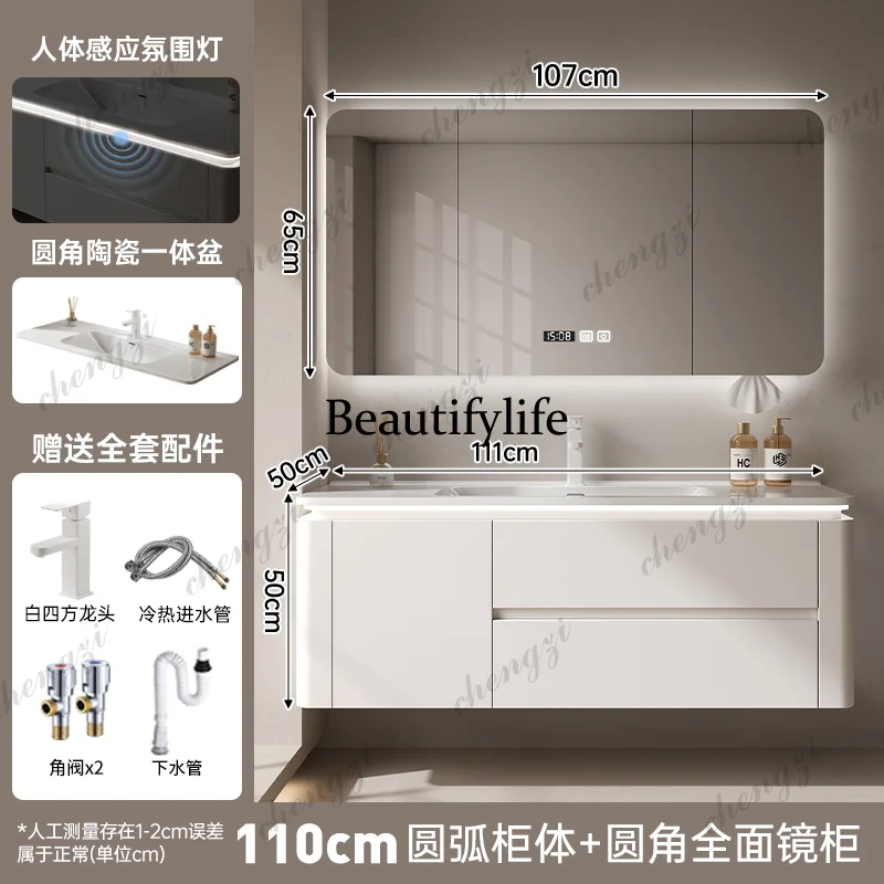 Led Light Ensuite Bathroom Cabinet Basin Designs Mirror Shelves Bathroom Cabinets Shower Organizer Banyo Dolabi