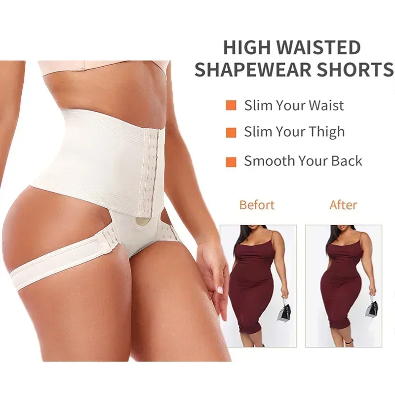 Dimmkof Sexy Butt Lifting Panties 6XL Tummy Control Body Shaper Thigh Bands Booty Lift Up Buttock Lifter Shapewear Panty Hollow