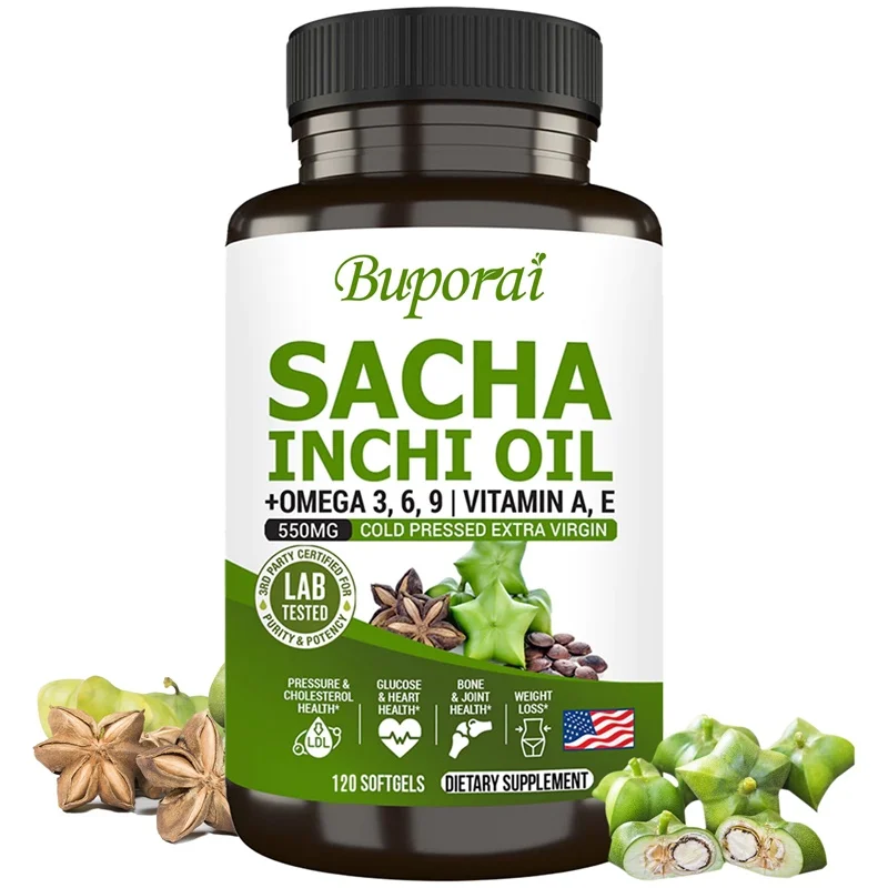 

Sacha Inchi Oil Capsules - Anti-oxidation, Improve Memory and Concentration, Protect Eyesight, Reduce Constipation