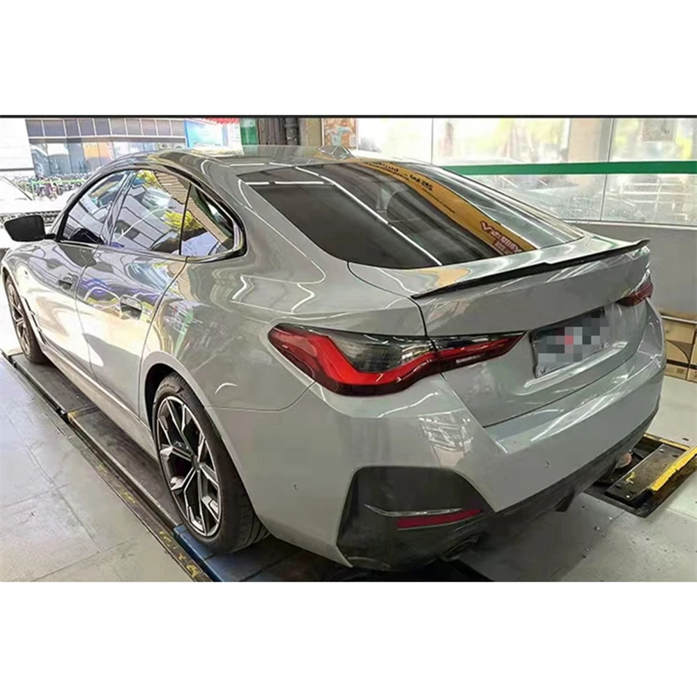 FOR BMW 4 Series G26 4 doors Dry Carbon 2020 2021 2022 Car Boot Lid Lip Rear Trunk Spoiler Wings Real Carbon Fiber