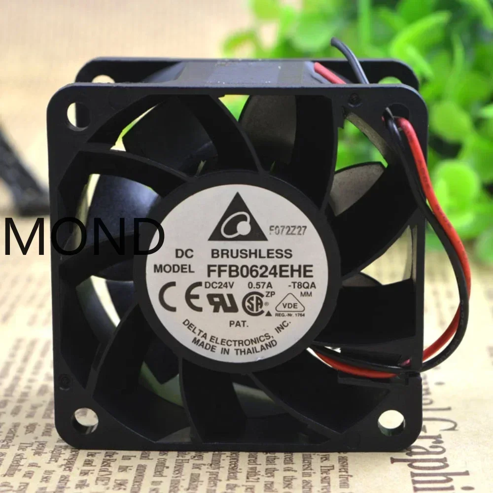 PFB1224UHE PFB1224EHE 24V 0.58A 6CM6038 6 ซม.PFB0624GHE Delta Double Ball พัดลม