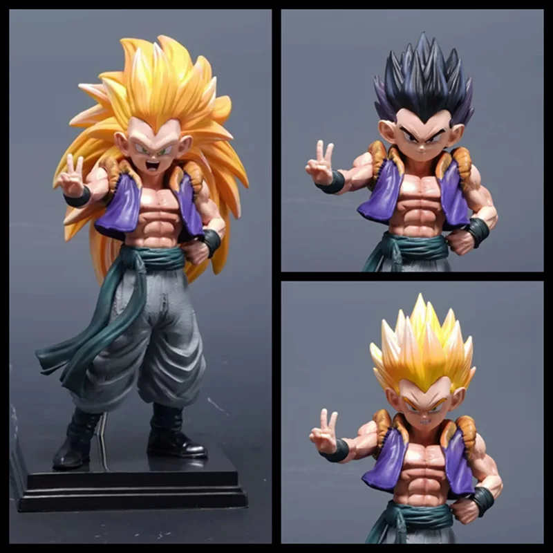

Dragon Ball Z Super Saiyan Gotenks Three-Headed Sculpture Figure toys Model Collect Decorate Anime Peripheral Birthday Gifts