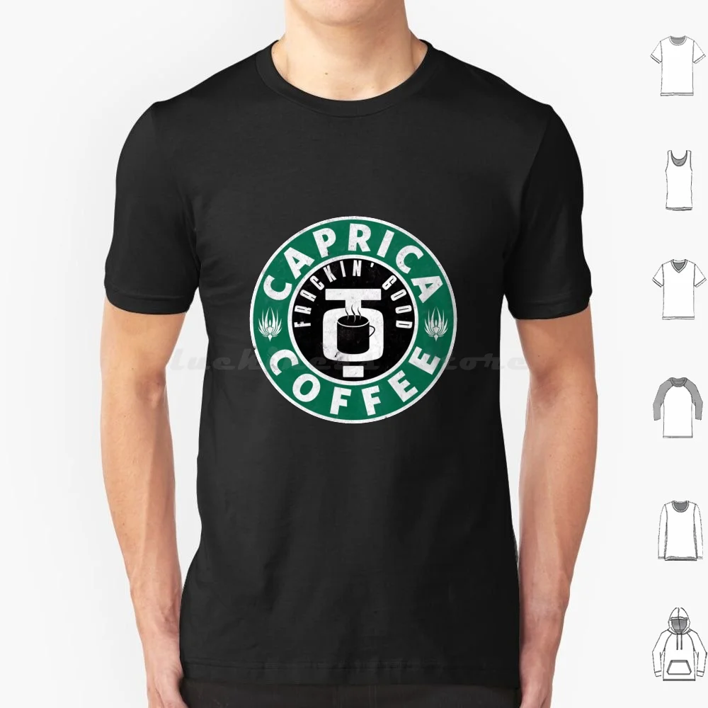 Caprica Coffee-Green T Shirt Men Women Kids 6xl Damn Fine Coffee Coffee Coffee Parody Nerd Geek Tv Tv Shows Mashup Funny Funny