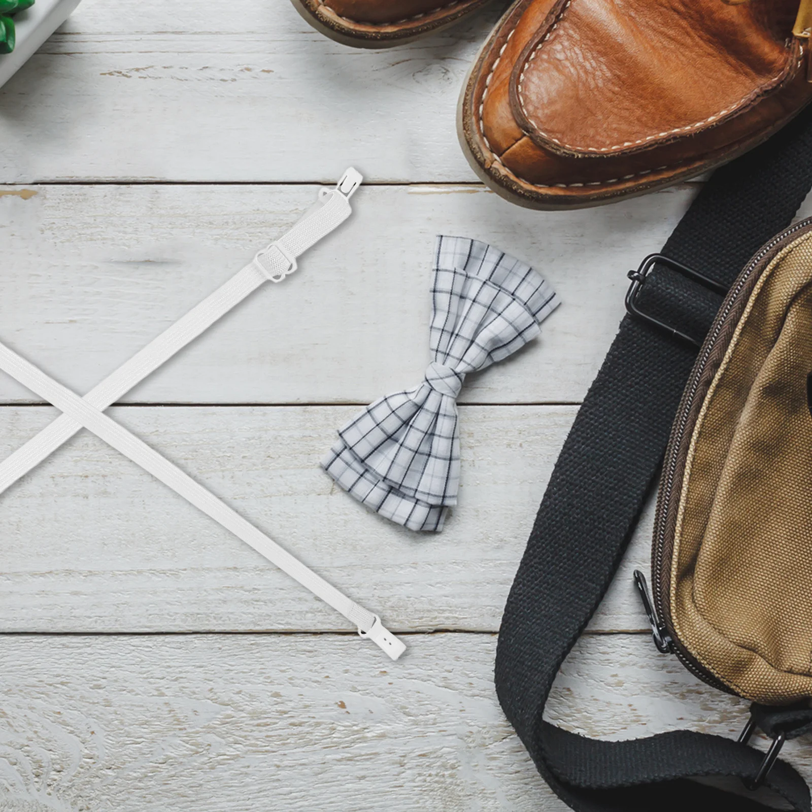 10Pcs Adjustable Bow Tie Extension Strap Neck Tie Extender Elastic Band for Wedding Work Business Casual Neckwear Accessories