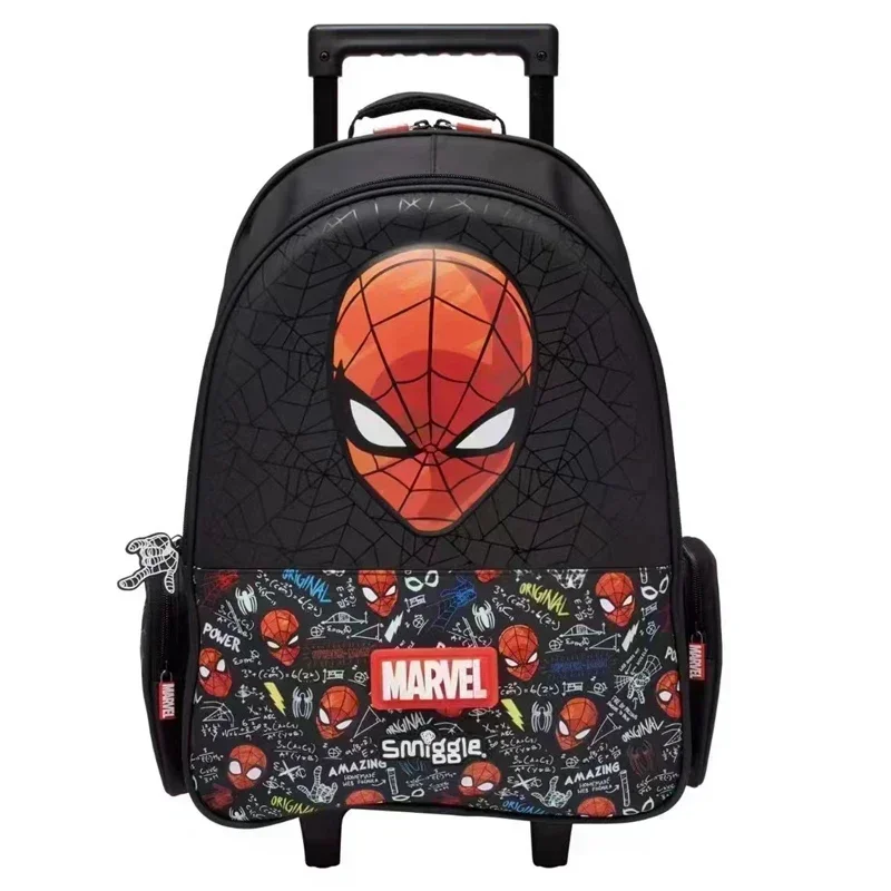 New Genuine Spider-Man Wheeled Schoolbag Children\'s Schoolbag Boys Large Trolley Bag Marvel Traveling Schoolbag Children\'s Gift