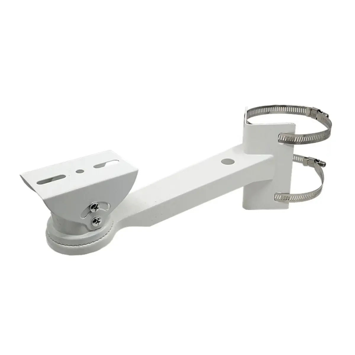 A48U Monitoring Hoop Bracket CCTV Security Camera Pole Mount Bracket Outdoor External Wall Corner Bracket with 20CM Clamp