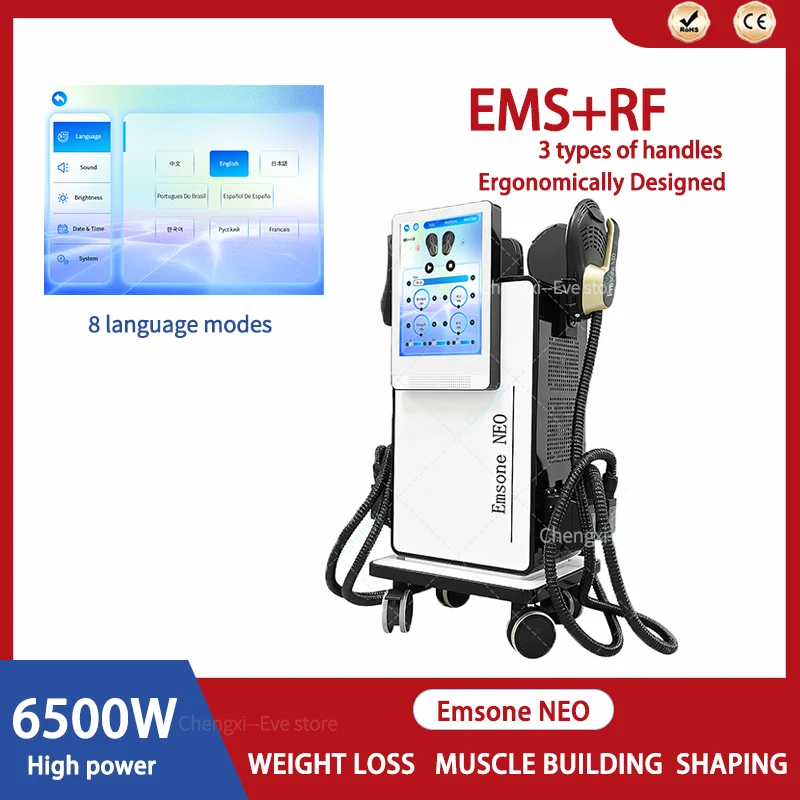 

2025 Emsone NEO Portable Electromagnetic Body Slimming Muscle Stimulate Fat Removal Body Slimming Build Muscle 6500W 200Hz