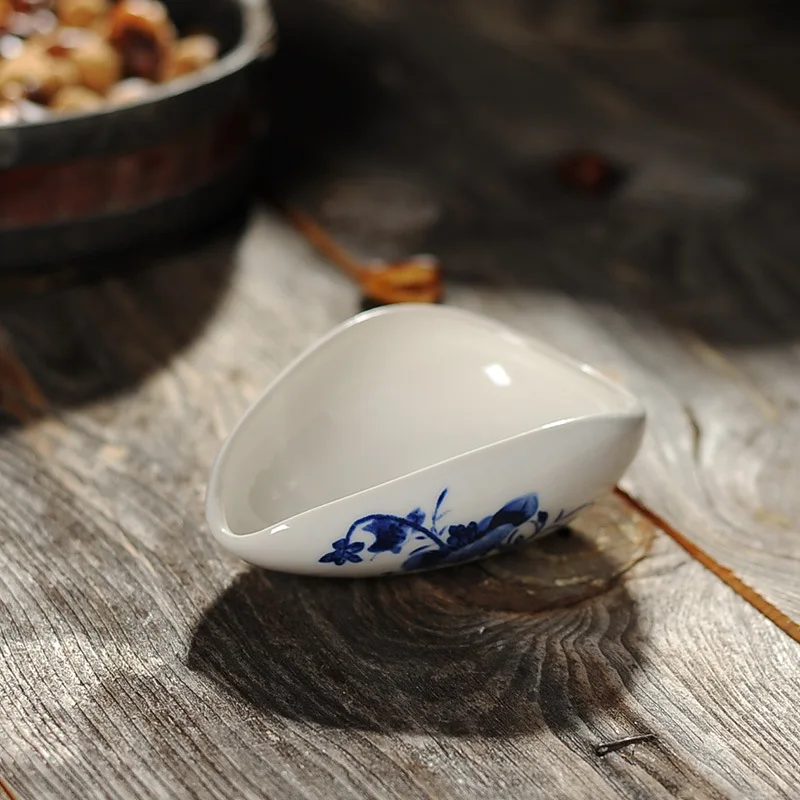 Tea Spoon Ceramic Set Ceramic Tea Box Blue and White Porcelain  Shovel Appreciation Tea Spoon Kung Fu  Set  Ceremon