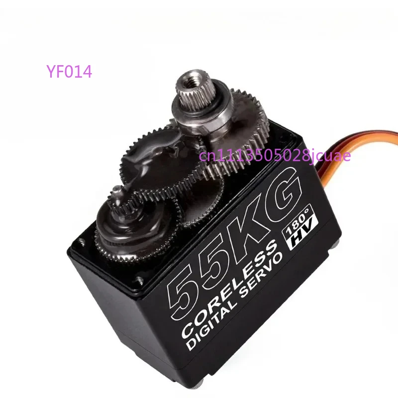 

DSC55MG 55 кг Водонепроницаемый IP67 180 ° /270 ° Магнитный датчик, высокомоментный бесколлекторный цифровой сервопривод с полностью металлическим редуктором для радиоуправляемых машин 1/10