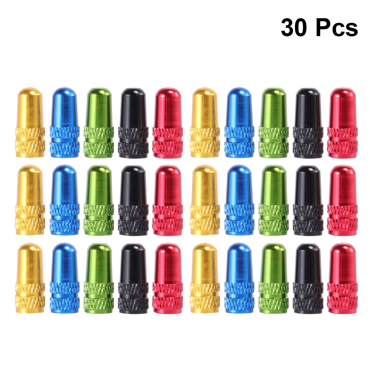 

30pcs Bike Tire Caps Anodized Aluminum Alloy Dust Covers Valve Stem Caps For Bicycle Motorcycle Riding Accessory