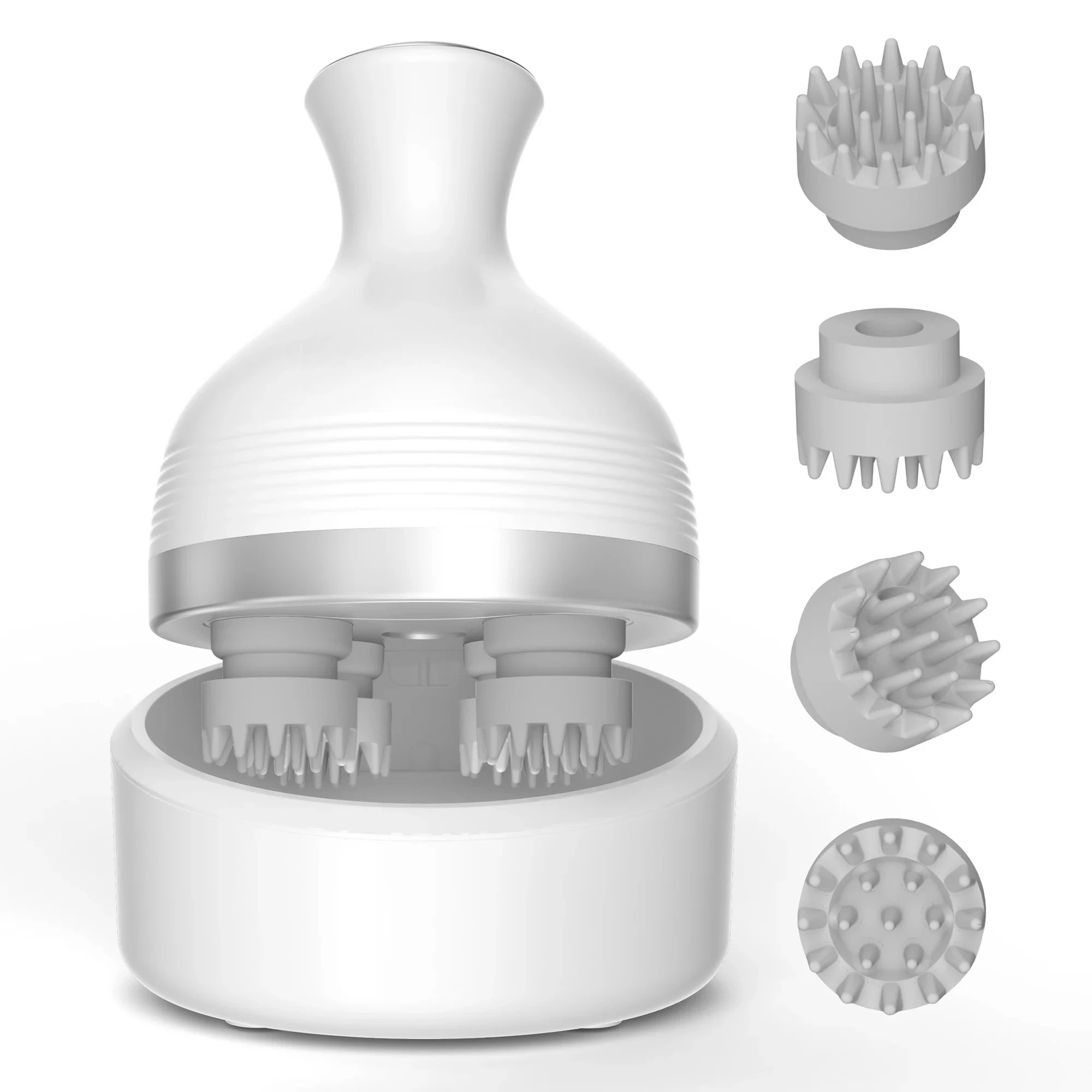 

Электрический массажер для головы, кожи головы, массаж тела, шеи, глубокие ткани 4, разминание для роста волос, беспроводное стресс, расслабление и кошачий коготь для домашнего животного