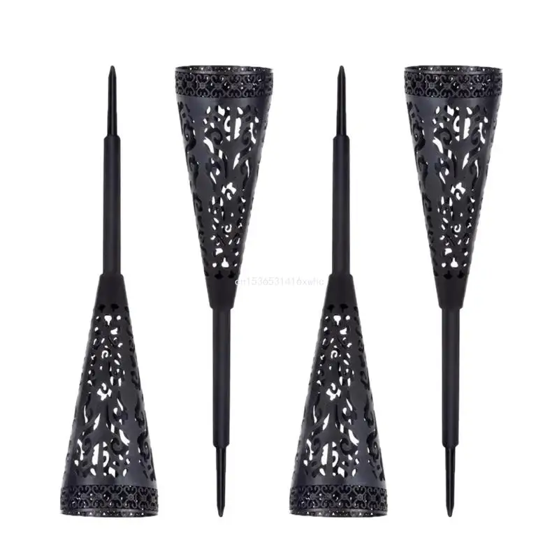 Dropship 2/4Pcs Cemetery Vase with Spikes Plastic Cemetery Grave Vase Flower Holder for Cemetery Garden Lawn Graveside Decors