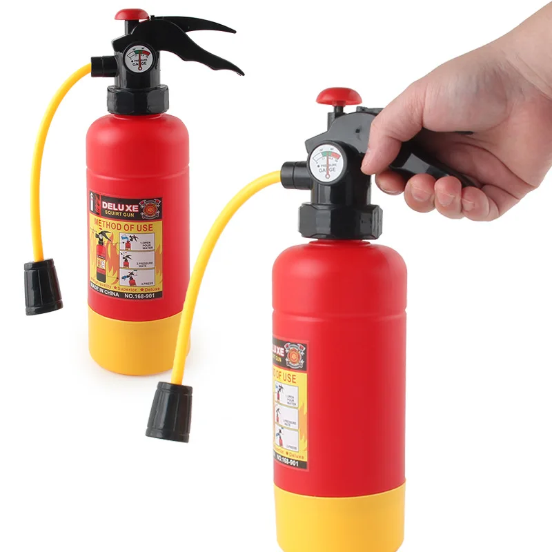 Backpack style water gun, summer children\'s cartoon pull-out fire extinguisher, water gun, plastic sand stall, water play toy