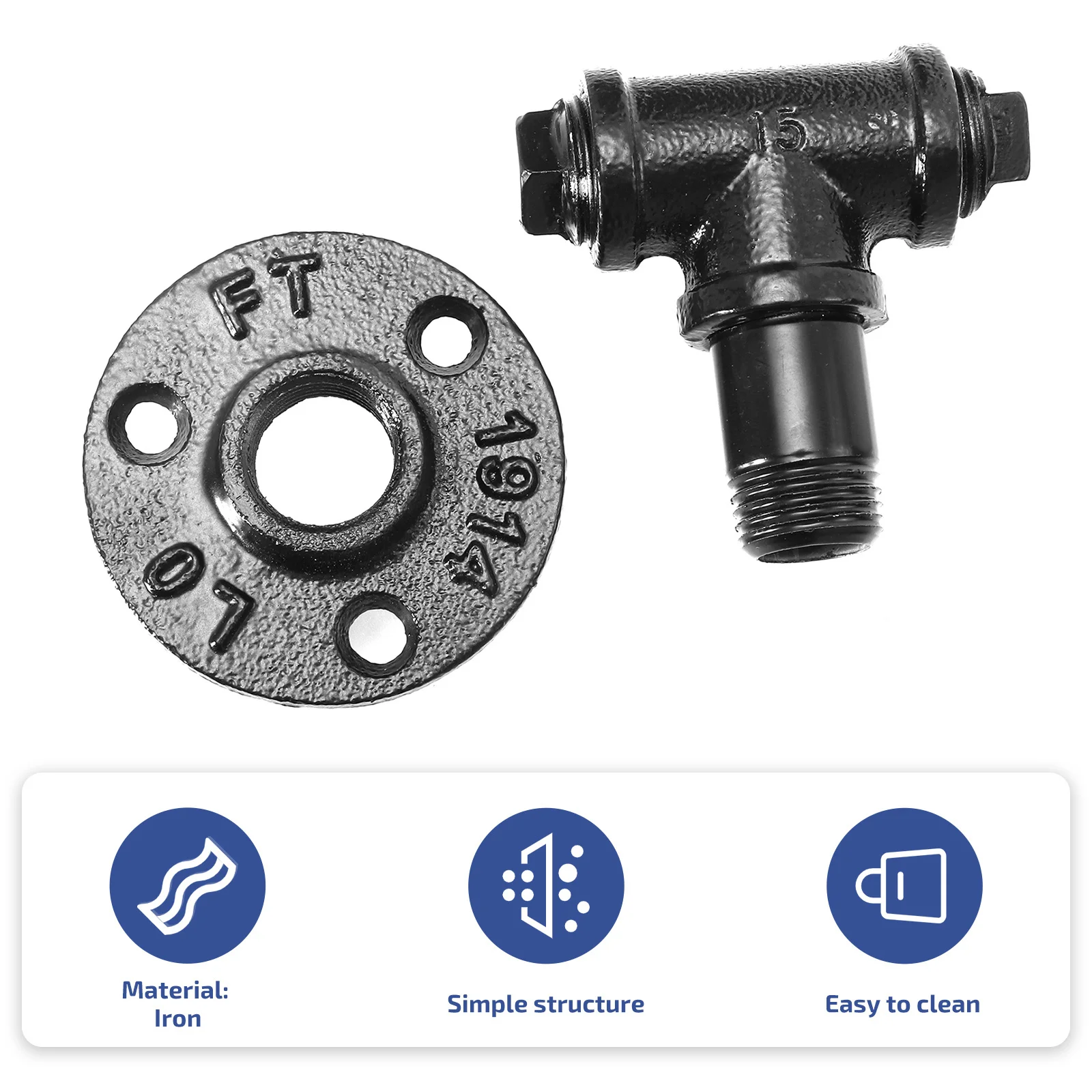 

1pc Iron Art Handle Vintage Style Cabinet Knob Smooth Edges Durable Furniture Accessory Retro Wardrobe Pull Industrial Design