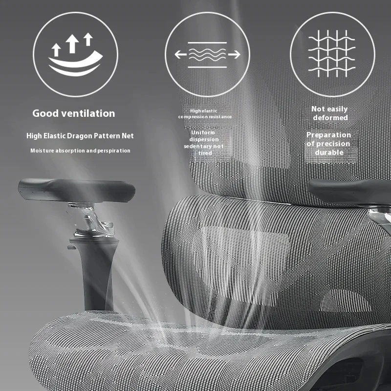 Chaise de bureau ergonomique, siège en maille, appui-tête réglable, chaise commerciale, repose-pieds, Support confortable, Chaise lombaire ergonomique