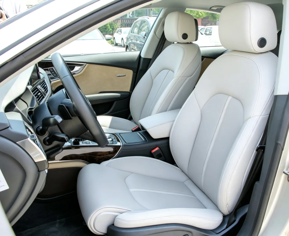Für Audi A7 C7 2012~2016 Maßgefertigte Autositzbezüge Luxuriöses Nappaleder 100% Passgenau Innenraumzubehör 360 ° Vollständige Abdeckung – Detail 8