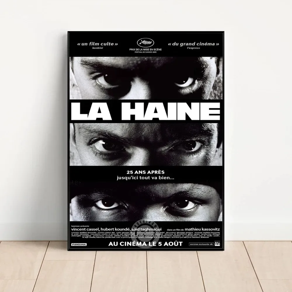 La Haine 1995 Movies Prints The Hate Poster Bar Paper Vintage Poster Wall Art Painting Bedroom Study Stickers