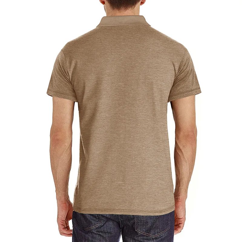 2025 Men's Short Sleeve Lapel  Shirt Thickened Autumn Special Wide Fit Basic Style Fashionable Top S Size