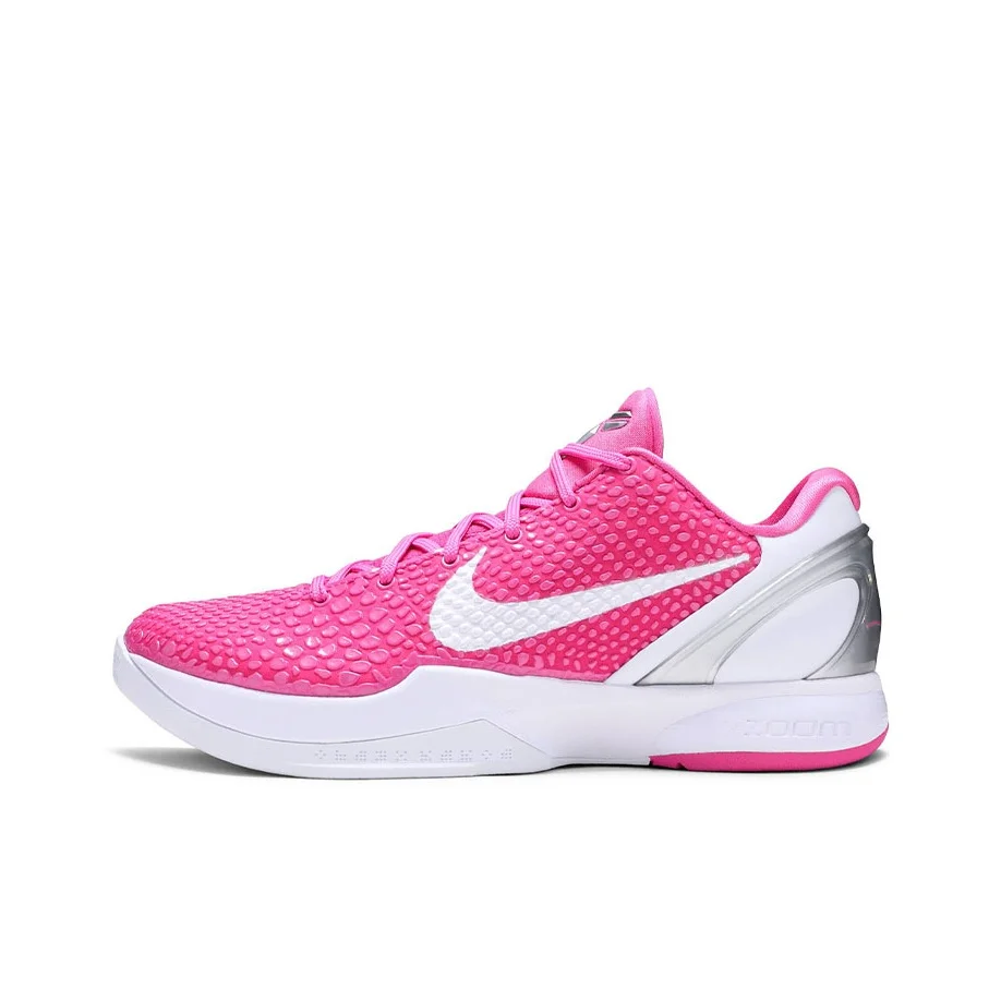 Nike Zoom Kobe 6 Round Tip Low top Performance Basketball Shoes Men's Pink White DJ3596-600