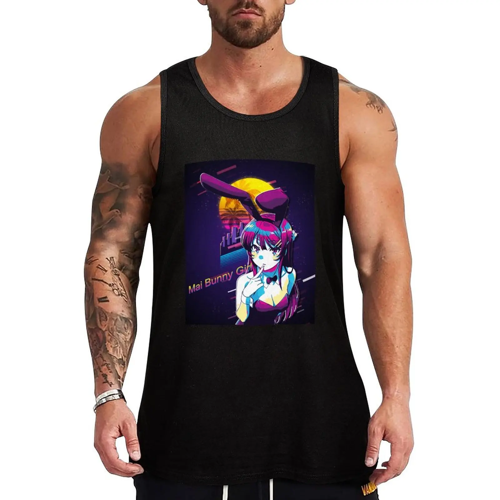 

Mai Sakurajima - Bunny Girl Senpai - Classic s80 Retro Poster Tank Top gym shirt man t-shirt gym man sports clothes for men