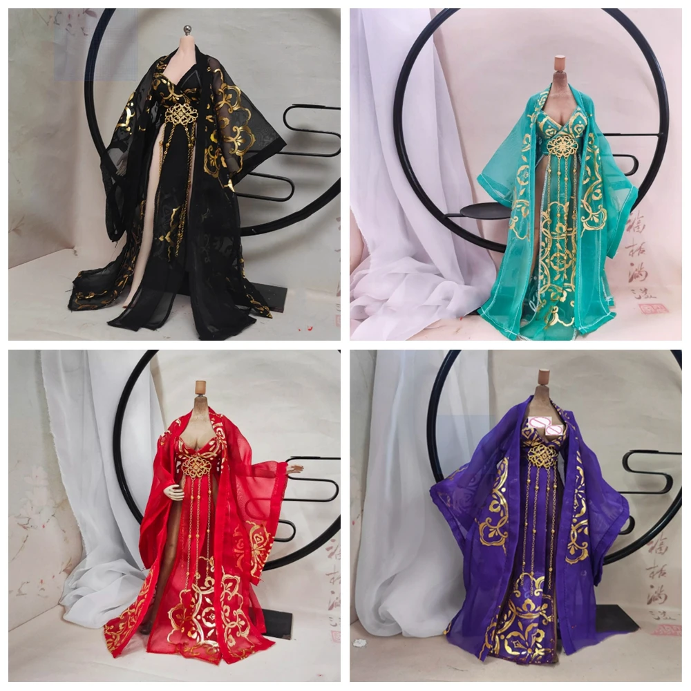 

Классическое длинное платье, масштаб 1/6, женское искусственное платье, модель одежды, подходит для солдатиков, экшн-фигурка, игрушка на заказ