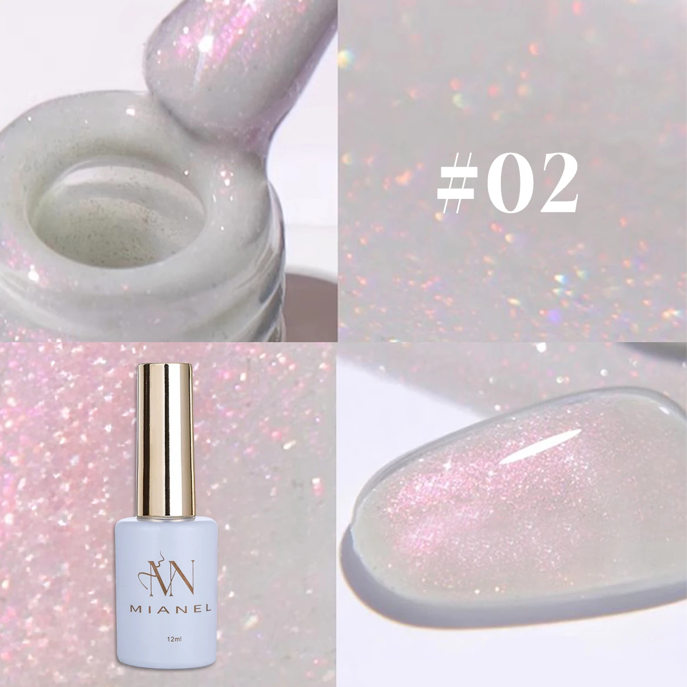 MIANEL 12ML 1PCS Fugitive Whit - Resin Glitter Pack review and price