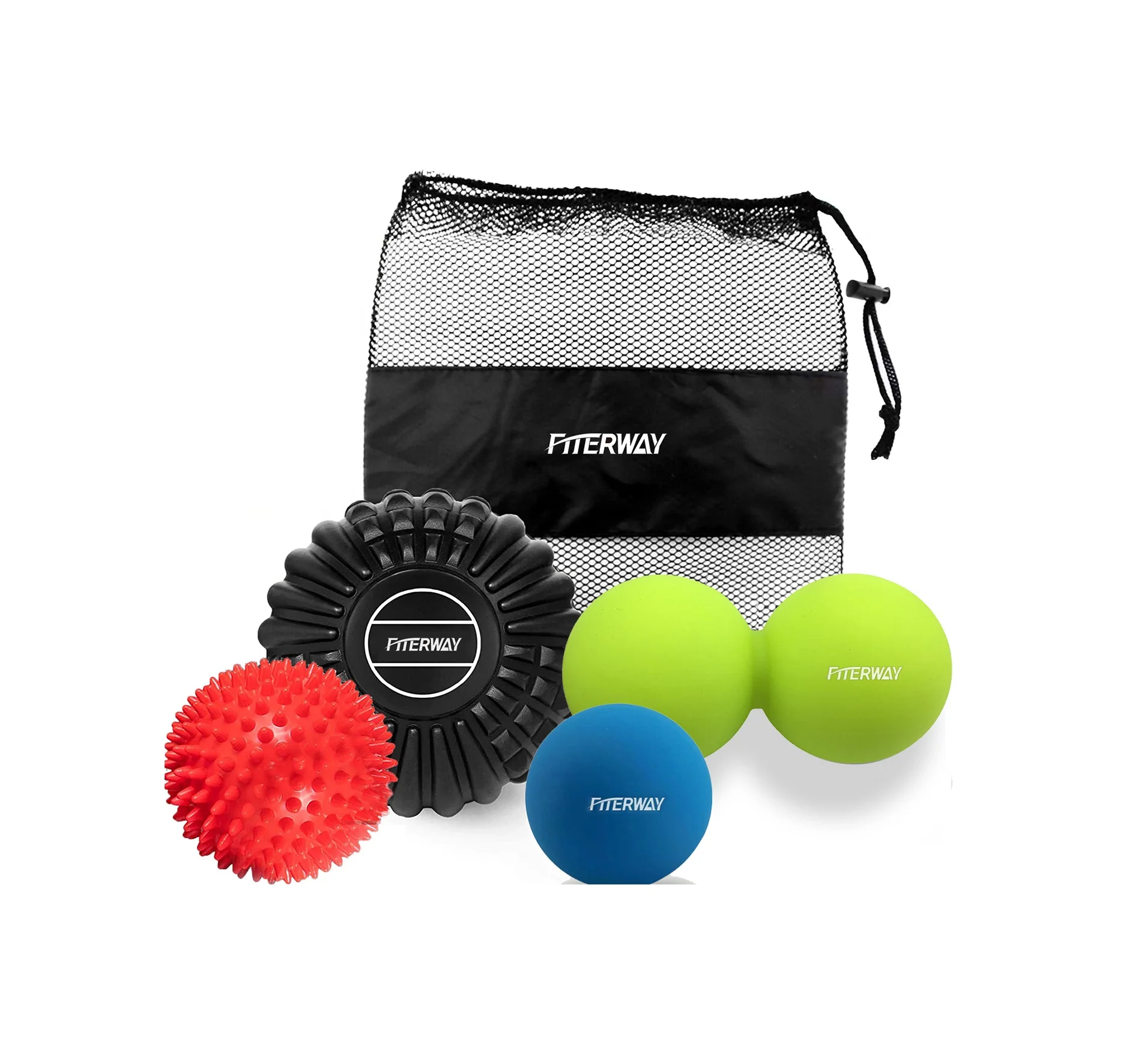 4pcs Therapy Massage Ball Set for Fitness, Physical Therapy and Muscle Relief