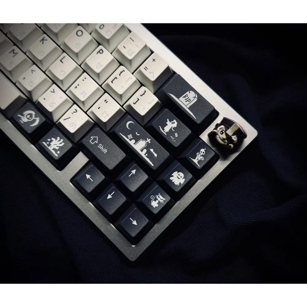 Imagem -04 - Gmk Midnight Theme Keycap Grupo Pbt Custom Japanese Keyboard Cap Cherry Profile Key Cap Acessórios de Teclado Mecânico Conjunto 169key