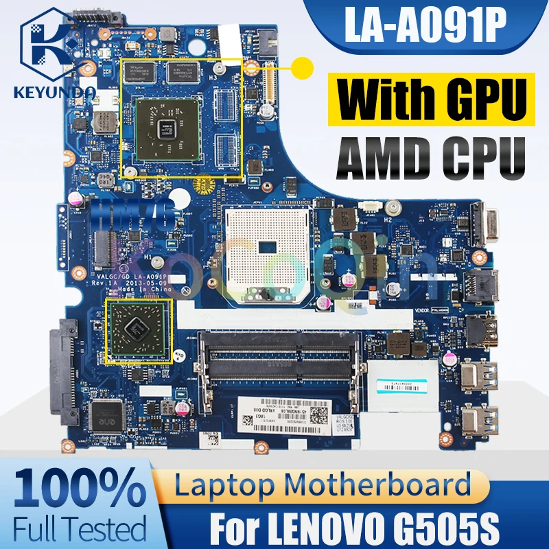 

LA-A091P For LENOVO G505S Notebook Mainboard 11S102500317Z 11S90003241ZZ AMD CPU 216-0841000 Laptop Motherboard Tested