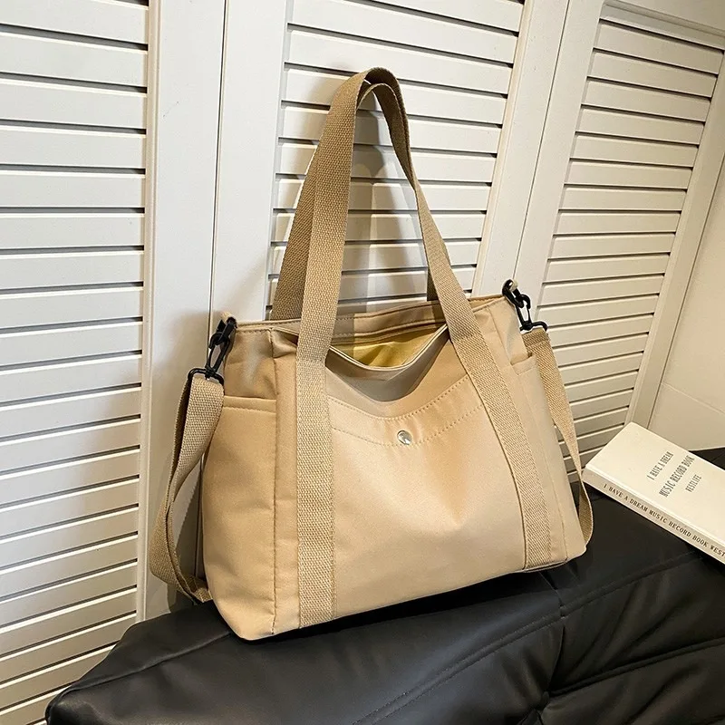 

2025New Women's Canvas Tote Bag - Large Capacity Casual Shoulder Bag, Fashionable Crossbody Bag for Work, Shopping, Commute (Kor