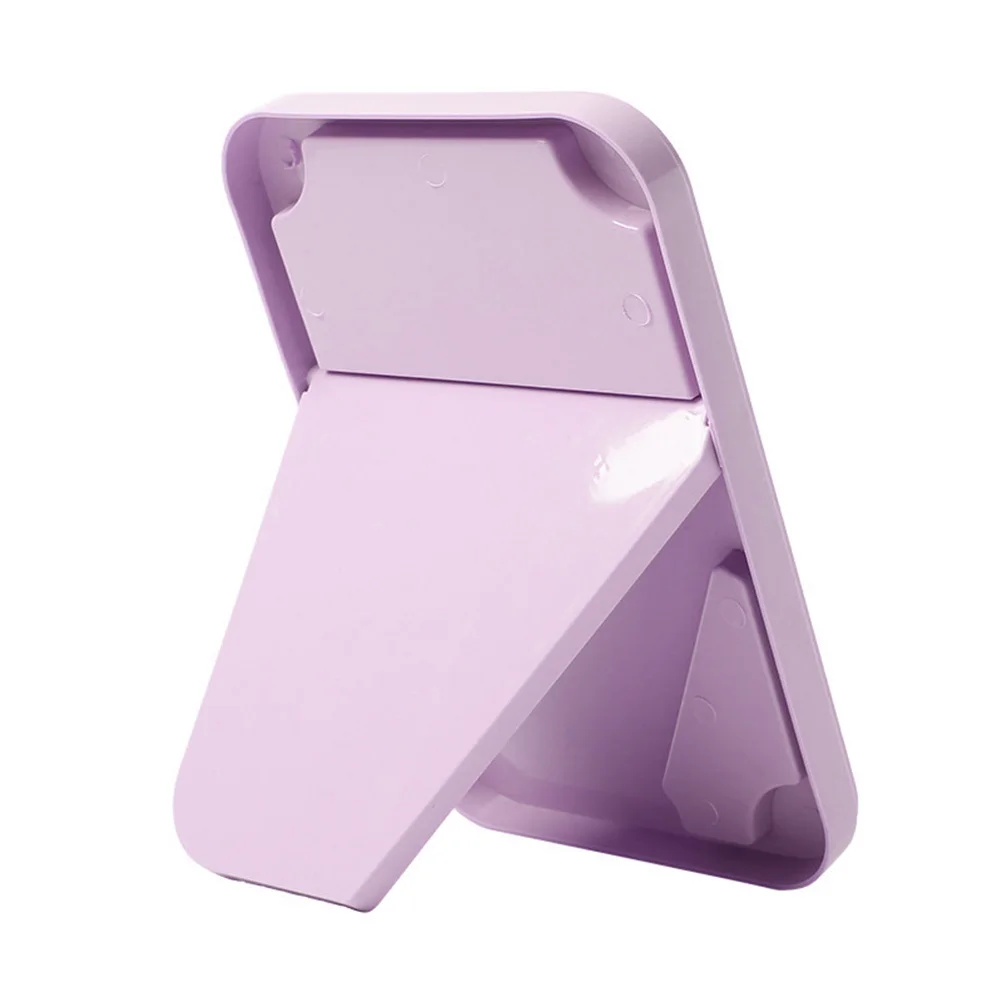 

Stylish Light Purple Foldable Makeup Mirror Portable Compact Size for Everyday Use Folding Mirror for All Genders