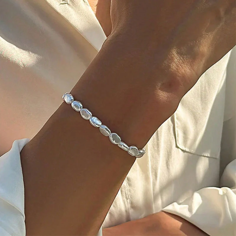 bracelet simple Pearl Chain Bracelet Necklace Men Women Handmade Classic Chain Beads Bracelet for Men Jewelry Set