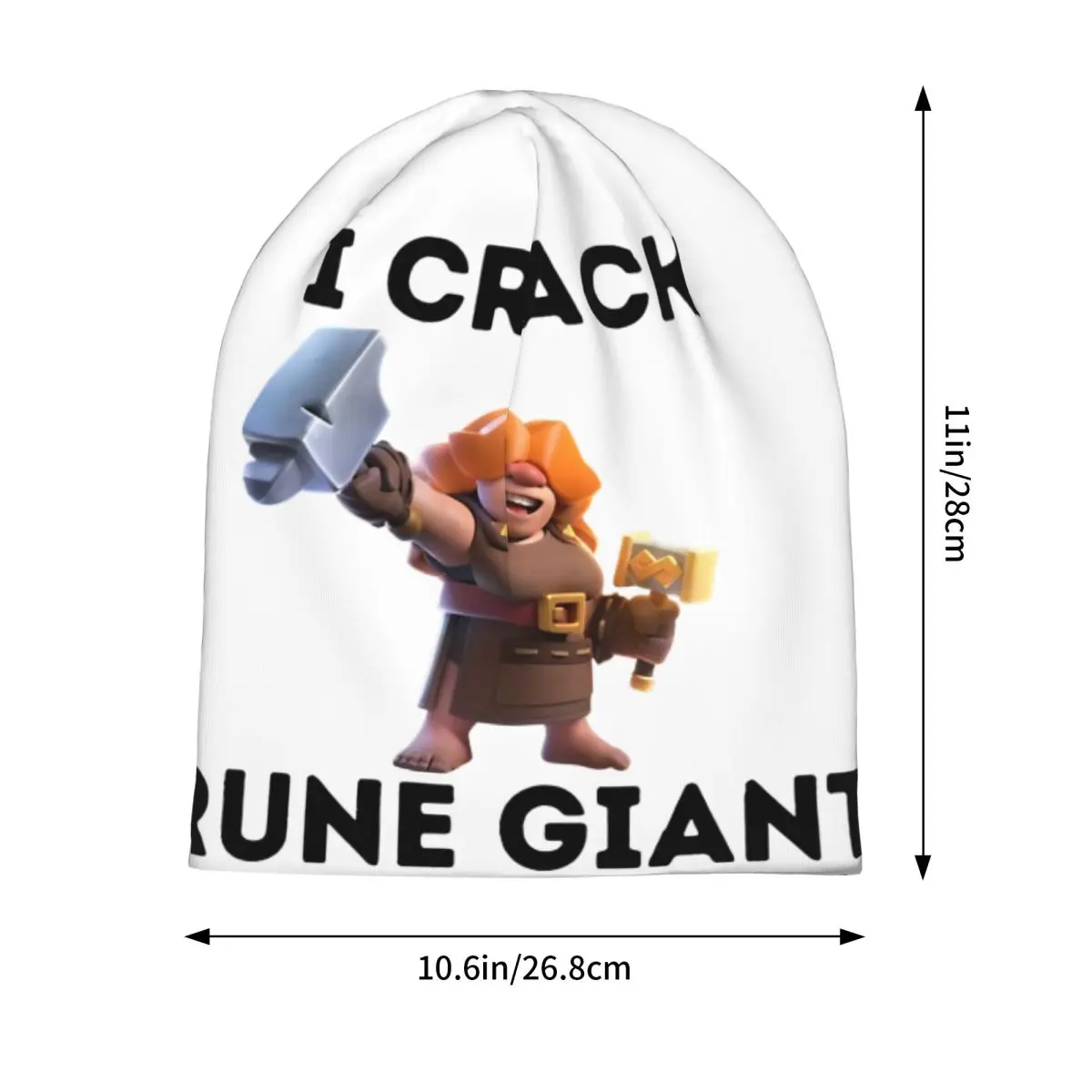 أنا الكراك رون العملاق قبعة الصدام Royaleds لعبة موضة الخريف الشتاء Skullies قبعة صغيرة الربيع الدافئة متعددة الوظائف بونيه قبعة #2