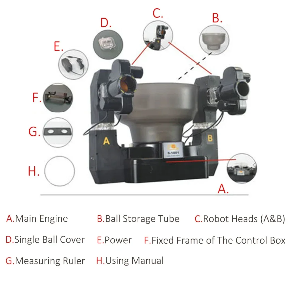 Lançador automático de tênis de mesa, robô profissional de tênis de mesa, máquina automática de servir tênis de mesa