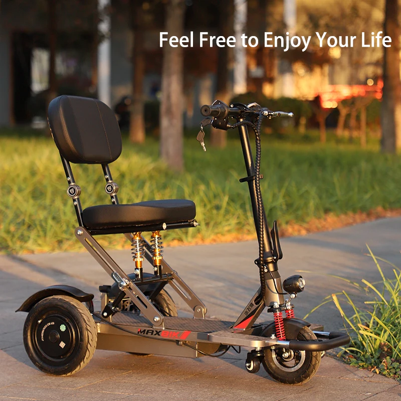 Long Distance Elderly Travel Foldable Portable Tricycles Disabled Handicapped Folding Mobility Scooter for Seniors