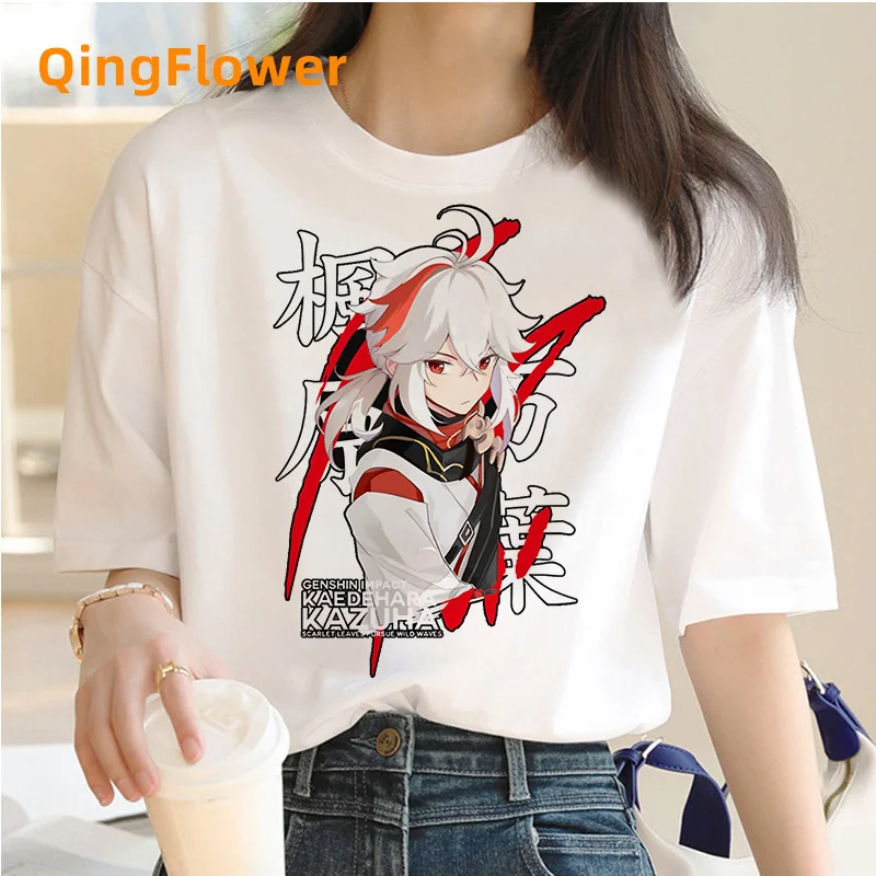 Genshin Impact Impack tshirt t-shirt women grunge white t shirt aesthetic anime 2022 clothes t shirt manga aesthetic