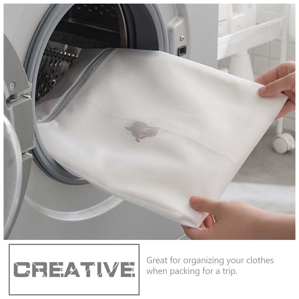 

6 Pcs Drawstring Laundry Bag Set Travel Mesh Washing Machine Net Polyester Hampers Bags