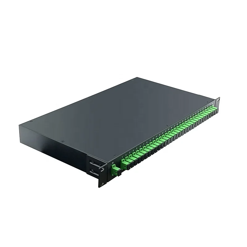 1*32 PLC Singlemode G.657A1 Fiber Optic Splitter with 50/50 Split Ratio 1U 19