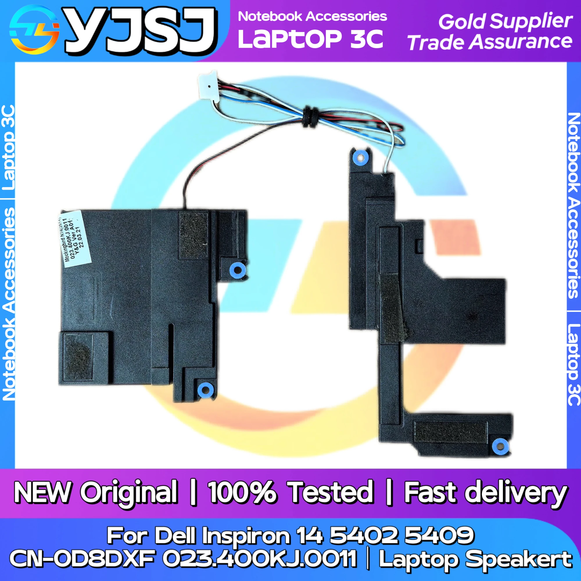 New Original Laptop Notebook Audio Speaker For Dell Inspiron 14 5402 5409 built-in speaker horn audio CN-0D8DXF 023.400KJ.0011