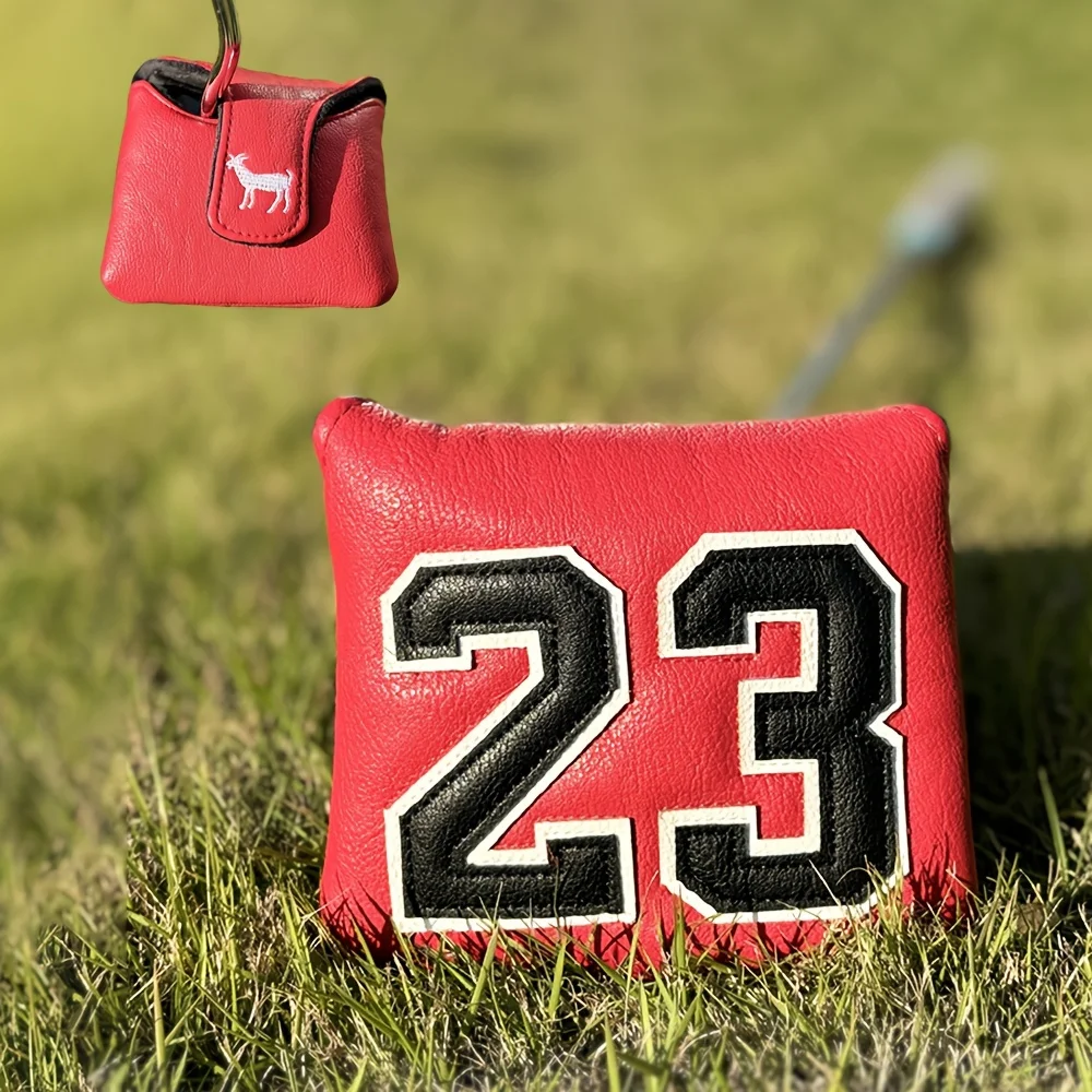 Goat No. 23 Pattern PU Putter Cover With Magnetic Closure, Waterproof Wear-resistant And Durable Putter Cover, Golf Accessories