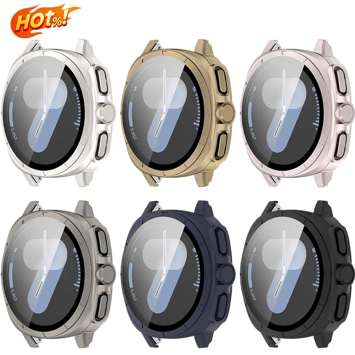 Glass+Case for Samsung Galaxy Watch 7 44mm 40mm Change to Ultra 2025 47mm Upgrade All-Around Protective Protector Cover Bumper