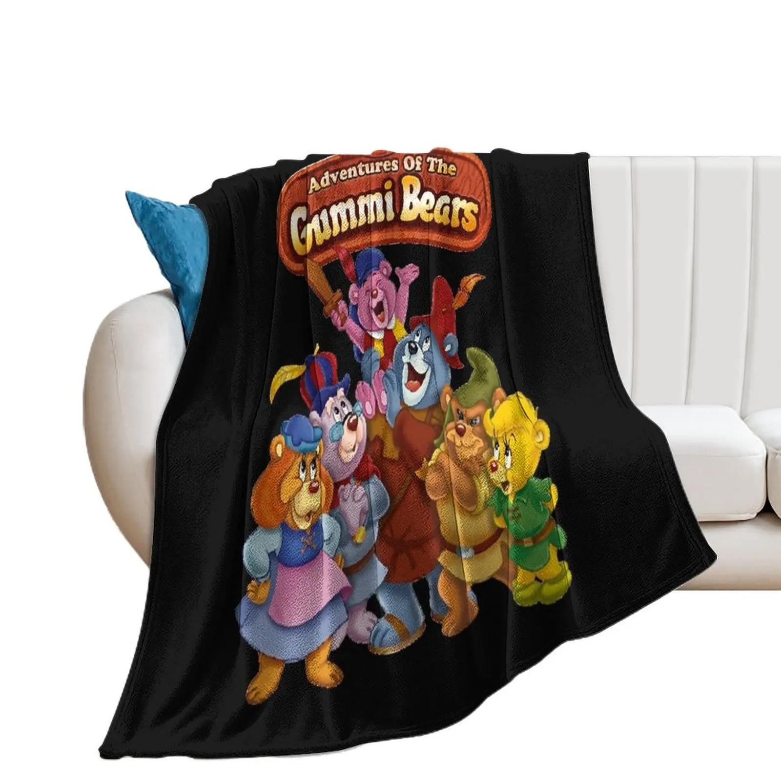 

Gummi Bears Cartoon Classic T-Shirt Throw Blanket Vintage Tourist Blankets