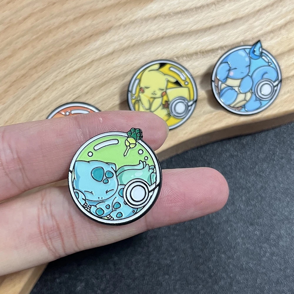 4 قطعة أنيمي اليابانية قزم المينا دبوس لطيف الكرتون بروش التلبيب شارة بدبوس على ظهره الملابس والاكسسوارات مجوهرات أصدقاء الهدايا #5