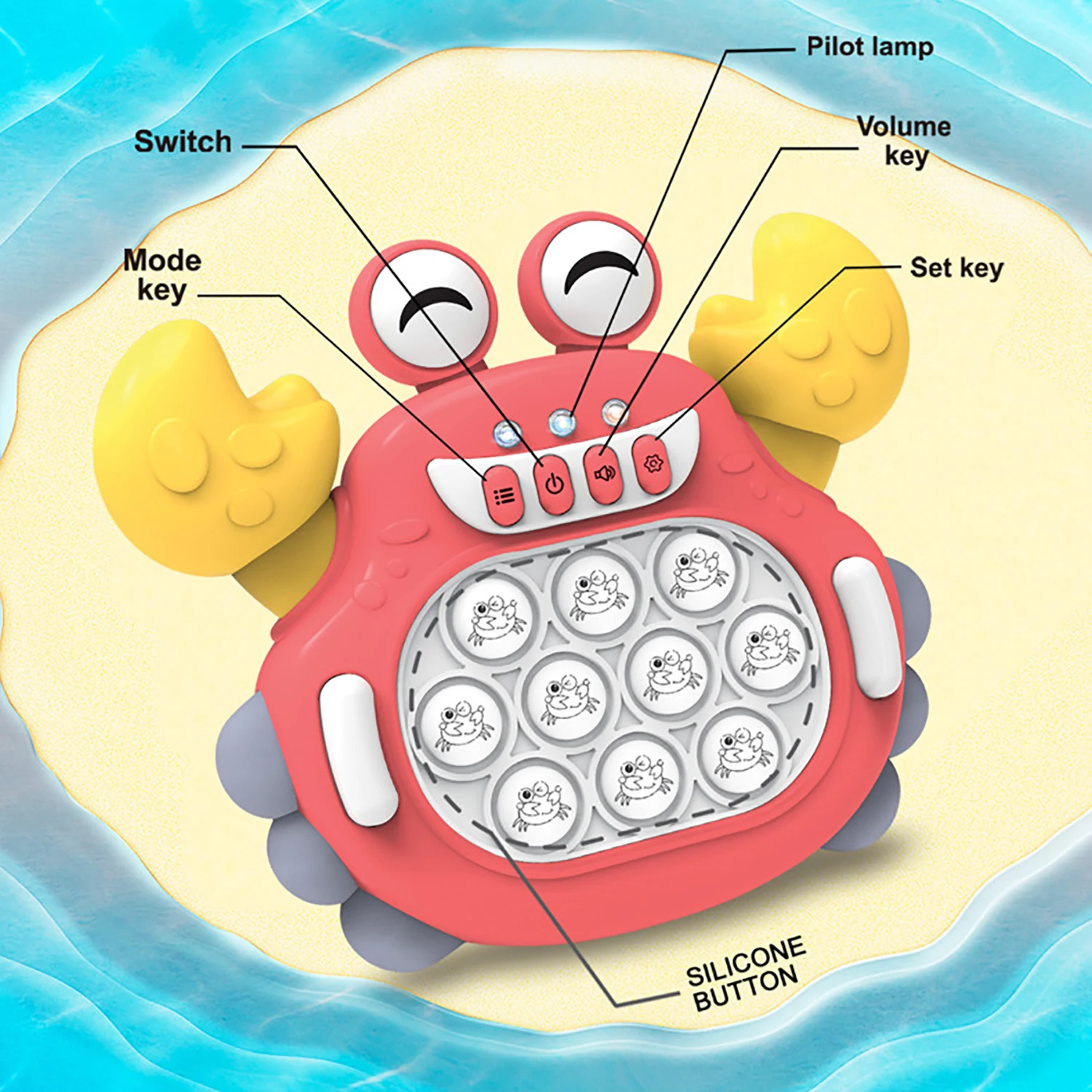 เครื่องเกมกดเพื่อเล่นปริศนาสำหรับเด็ก ความท้าทายความเร็ว เครื่องเกมกด ของขวัญสำหรับเด็กชายและเด็กหญิง ปริศนาการศึกษาปฐมวัย