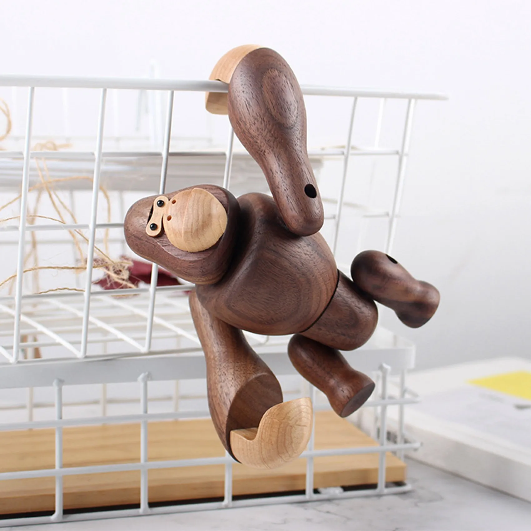 Efficient Wooden Crafts Gorilla Creative Home Furnishing Decorations Can Hang King Kong Gifts Wooden Decorations