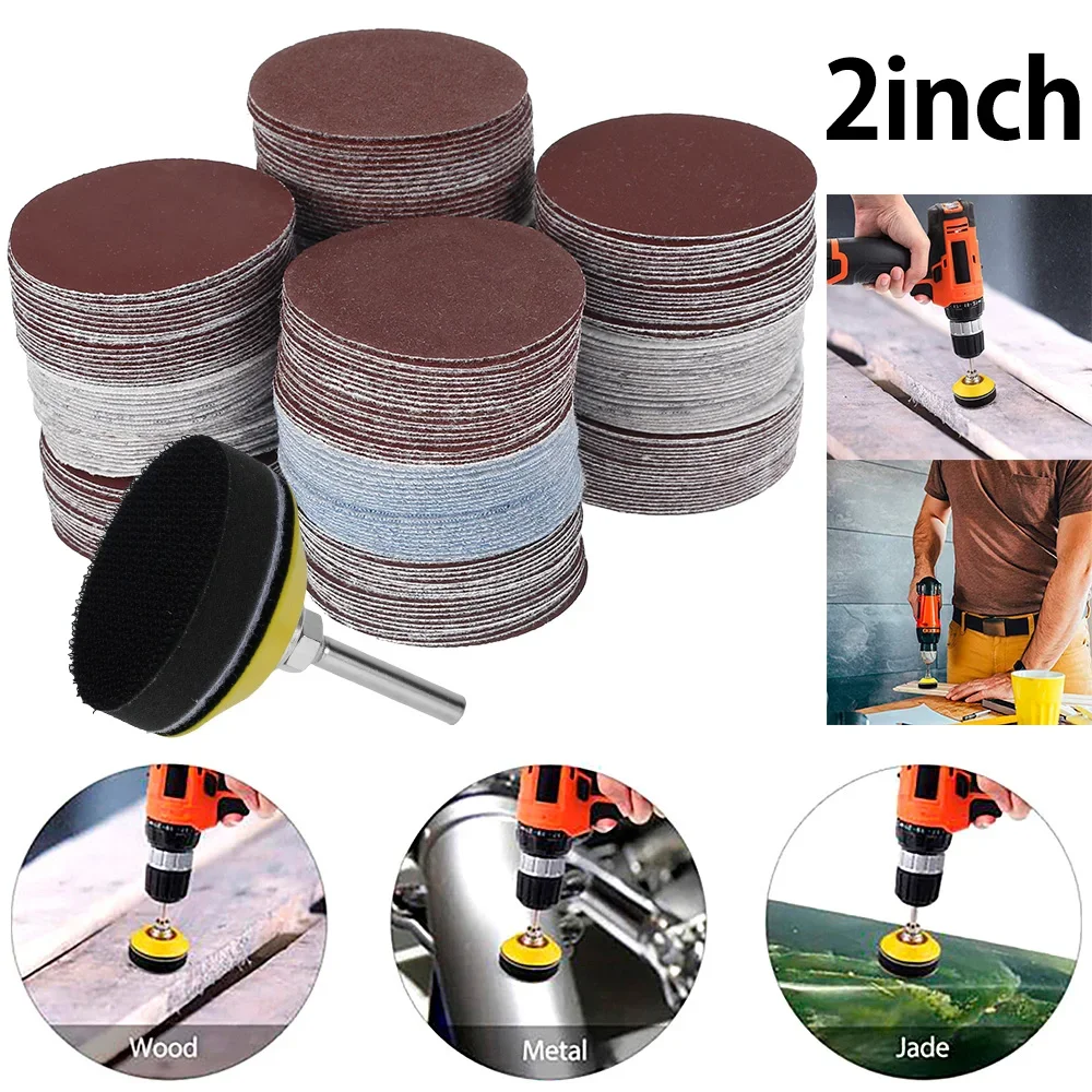 

240Pcs 2 Inch Sanding Disc Sanding Pads 60-3000 Grit Round Sanding Sheet Wear Resistant Sanding Paper Drill Grinder Rotary Tools